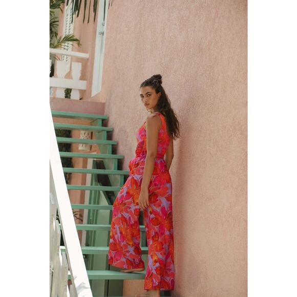 Hutch Graham Cover-Up Pants - Watercolor Gardenia NWT SIZE LARGE - Picture 3 of 6